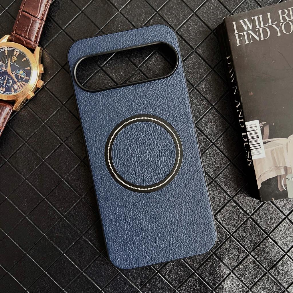 Кожаная текстура личи для магнитного чехла Magsafe для Google Pixel 9 8 7 6 8A 7A 6A 5A XL Pro с беспроводной зарядкой, противоударный чехол