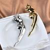 Jewelry Accessories Exaggerated Brooches Zinc Zinc Alloy Women Brooch Glossy Body Sculpture Brooches  Girls