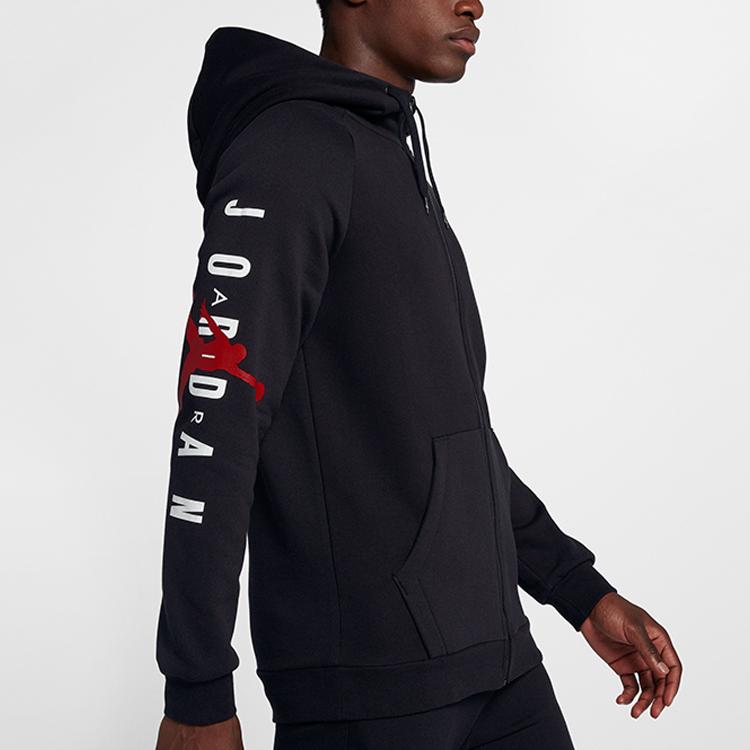 Jordan Куртка Jumpman с капюшоном на флисовой подкладке Мужская Верхняя одежда Черный AH6241-011