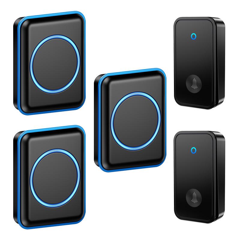 Kajia Si Wireless Self-Powered Doorbell with Long-Range, Three Receivers, Waterproof Design, and Flash Alert