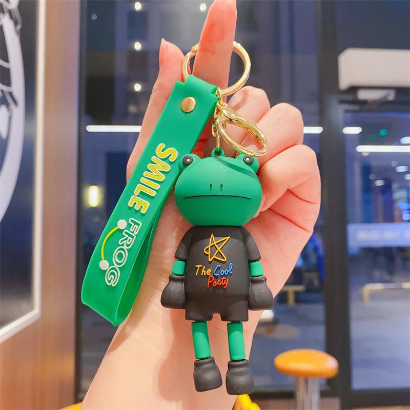 Креативный мультяшный брелок в виде куклы лягушки с длинными ногами, женский милый креативный парный брелок-кольцо для сумки, подарок, подвеска