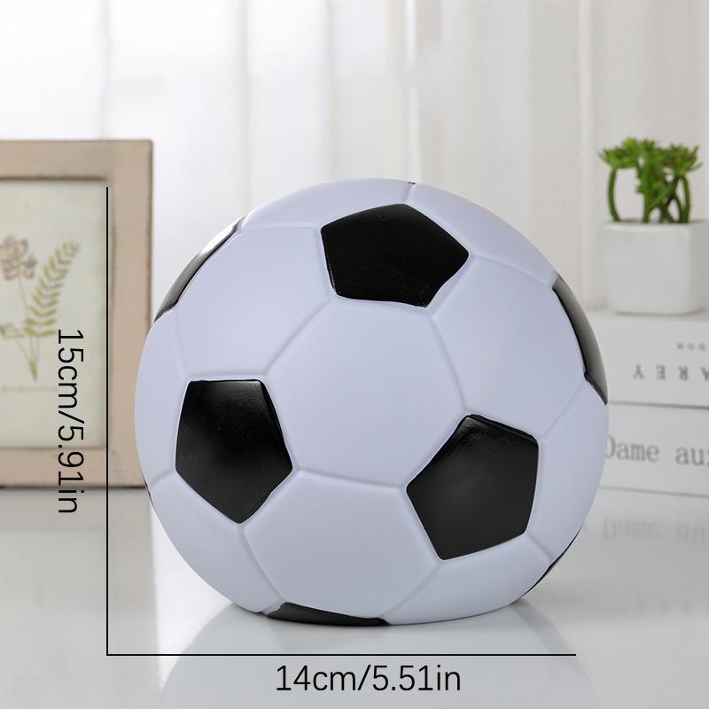Декоративная копилка в форме футбольного мяча Декоративная копилка в форме футбольного мяча Монетница в виде копилки для спальни Украшение