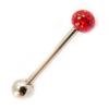Les Trésors De Lily [L4513] - Red 'Crystal' Steel Barbell