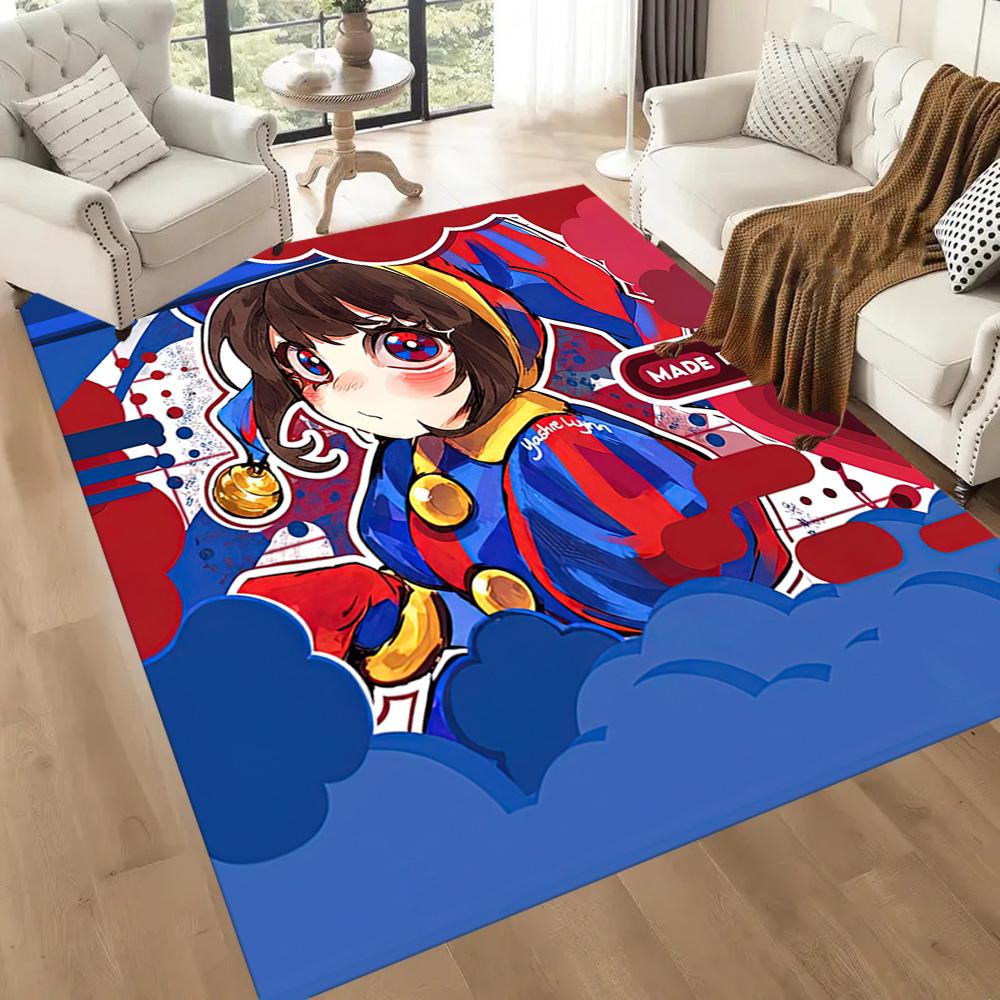 Digital Circus4 Square rugs are a great choice for living rooms, bedrooms, home décor, and as gifts.
