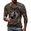 Модная мужская футболка с изображением животных 3D