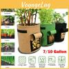 Прочные и многоразовые 5/7/10-галлонные мешки для выращивания овощей с удобными ручками для переноски