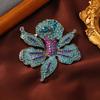Vintage Fashion Flower Brooch Women'S High-End Atmospheric Orchid Coat Pin Accessories