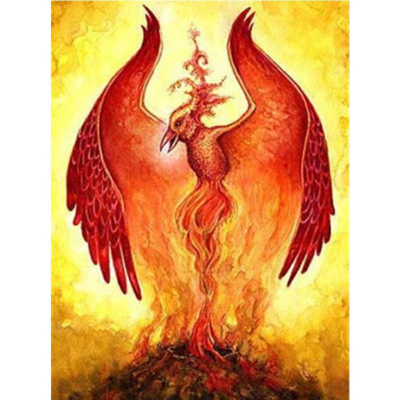 5D DIY Алмазная картина Пламя Феникс Алмазная вышивка Набор для вышивки крестом Полный горный хрусталь Мозаика Домашний декор