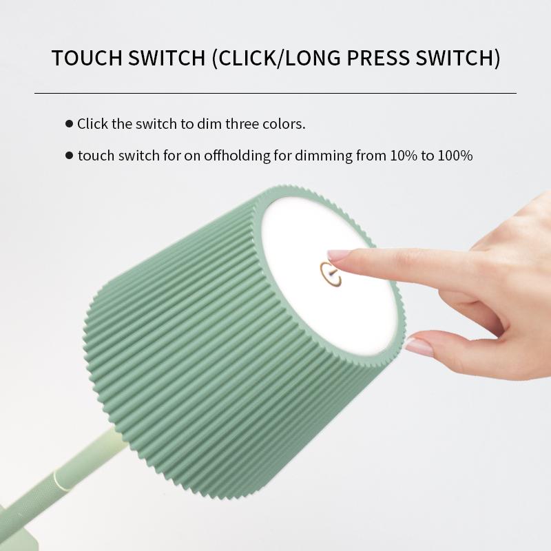 Сенсорная светодиодная настольная лампа с 3 режимами, перезаряжаемая, с регулировкой яркости, ночник, креативная окружающая ночная лампа для декора спальни, гостиной, бара