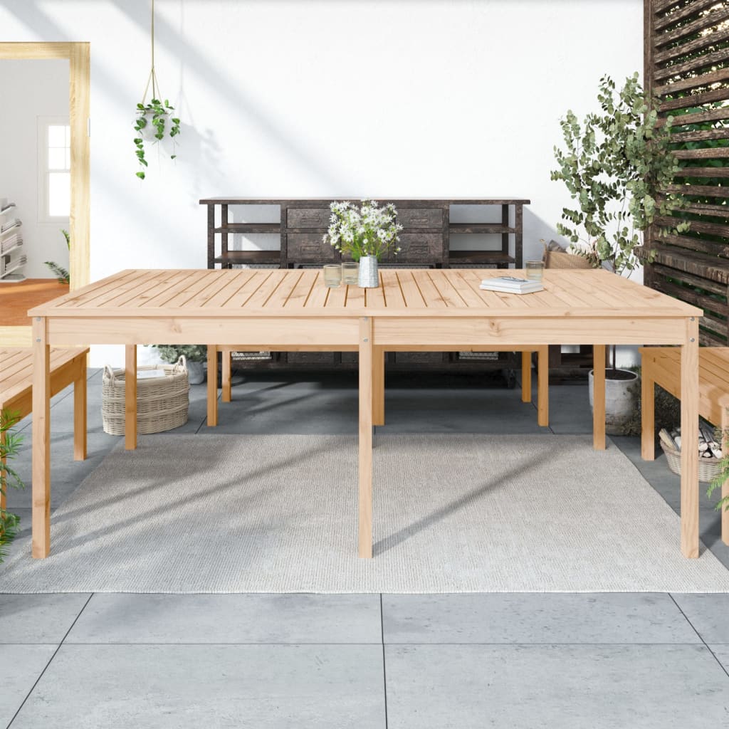 Garden Table 203.5 x 100 x 76 cm Solid Pine Wood