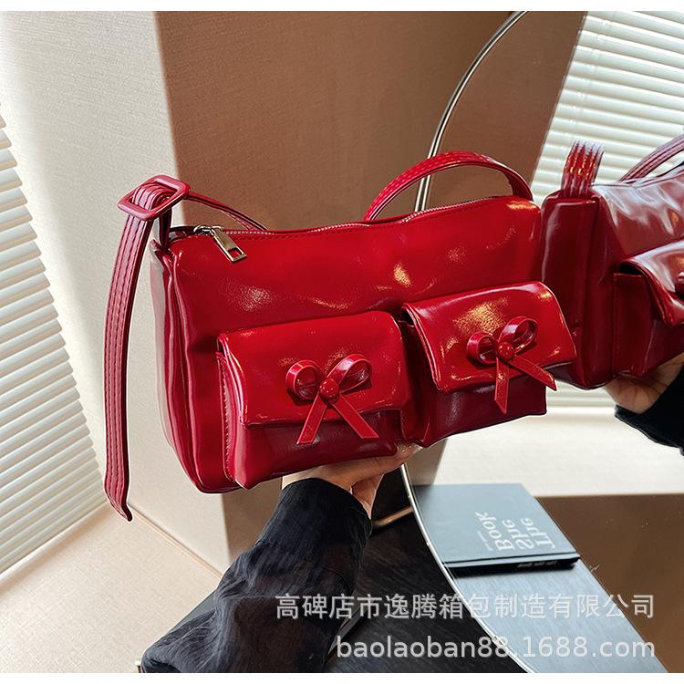 Сумка-тоут Bow Babes для женщин 2024 года, новая летняя сумка-тоут, сумка-подушка через плечо, сумка через плечо