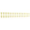 Daily Style Yellow Oval Wearable Nails - Short, High-End Solid Color, 32 Detachable Pieces.