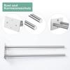 Stainless Steel Bathroom Towel Rack Wall Mounted Double Rod Towel Bar Shower Towel Holder Bathroom Organizer Household Items