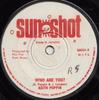 7-дюймовая пластинка KEITH POPPIN SUNSHOT BAND Who Are You Dub Heavier Than Lea SS004 Sunshot 1975 Великобритания Регги Ска Даб Б/у