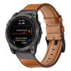 26 мм Белый шов Быстросъемный ремешок для часов Garmin Fenix 8 Pro AMOLED 51 мм/8 51 мм/Enduro 3/2 Волокно Кожаный сменный ремешок