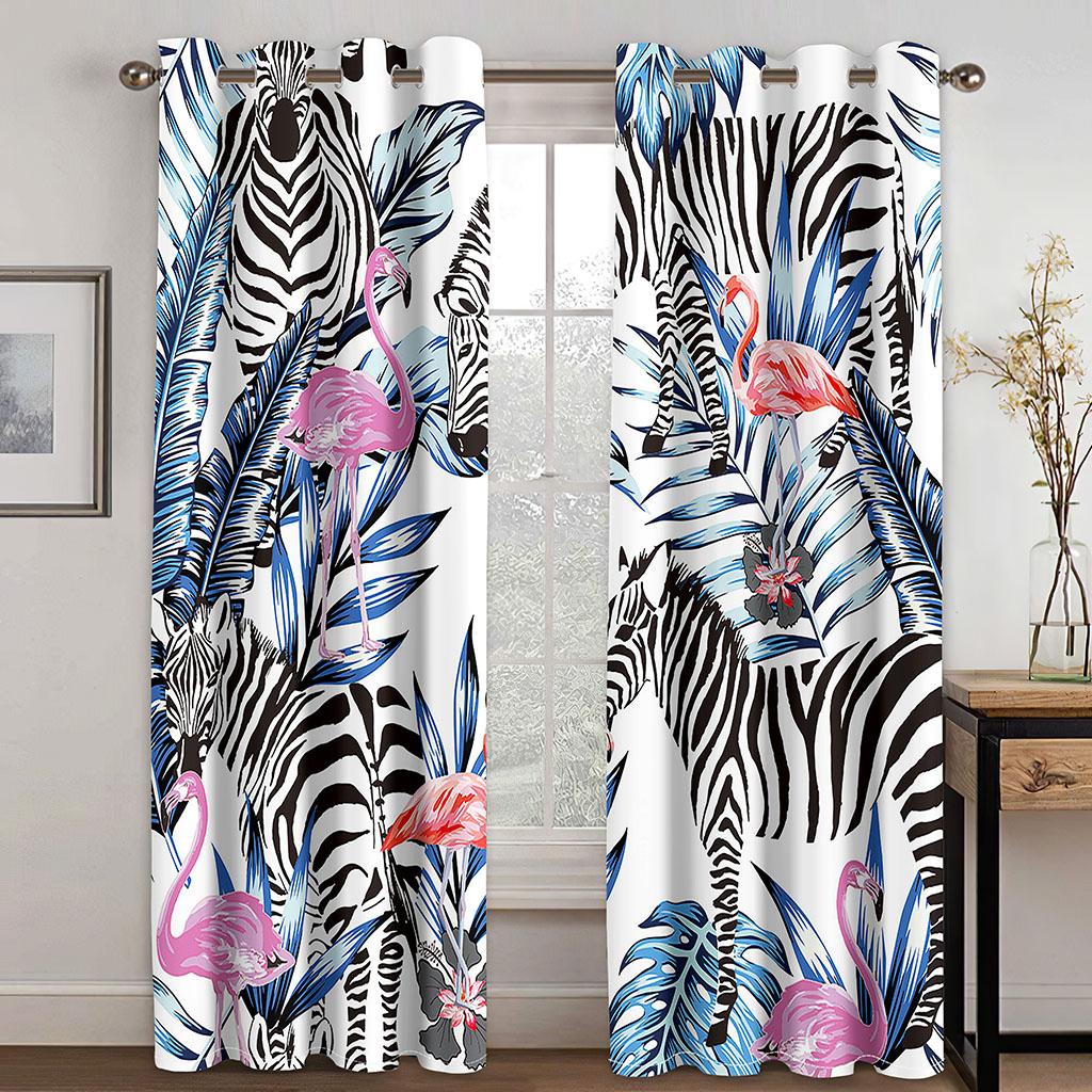 Плотные шторы для спальни Фламинго Затемняющие оконные шторы для гостиной Декор для спальни Шторы