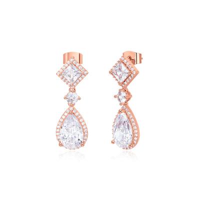 Серьги 14K Amié с хрустальной каплей