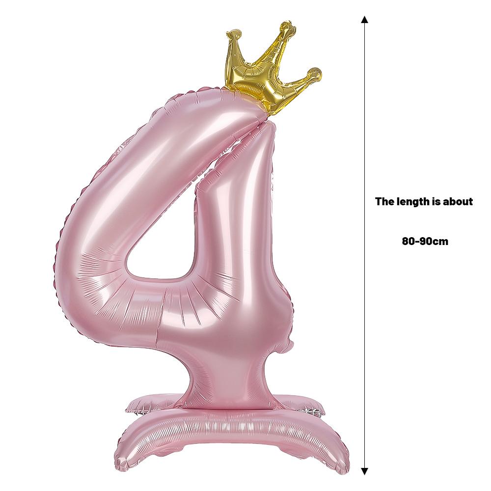 42-дюймовый декоративный розовый алюминиевый фольгированный цифровой воздушный шар с цифрой для украшения дня рождения, принадлежности для девочек на день рождения