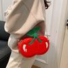 Waterproof Red Fruit Crossbody Bag Kawaii PU Shoulder Pouch Trendy Chain Cherry Shape Bag  Summer