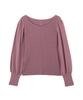 Proportion Body Dressing Heart Neck Mutton Sleeve Knit Pink Sweater, Web-Exclusive Colors Blue,