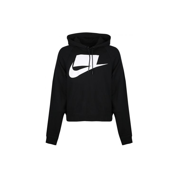 Nike Sportswear NSW French Terry Logo Drawstring Hoodie Men Sweatshirt Black AR4855-010