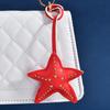 Personalized Design Rivet Five-Pointed Star Keychain Versatile Bag Pendant Hand-Woven Jewelry