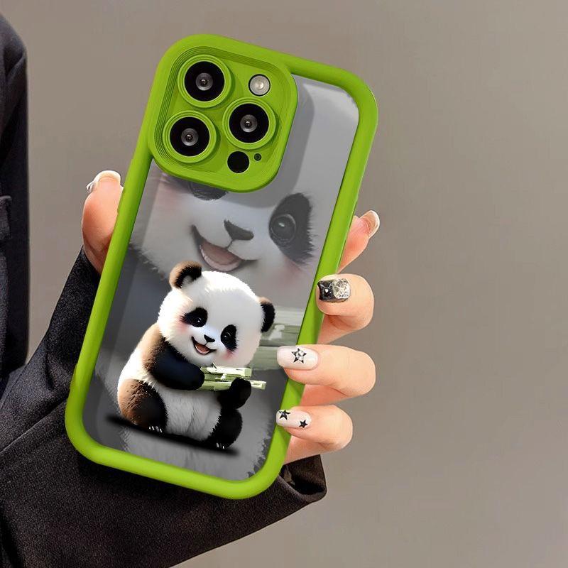 Премиум Чехол для мобильного телефона Panda Применимый iPhone17PorMax 14 Apple 13 Матовый 12/15 Всесторонний Мягкий Чехол