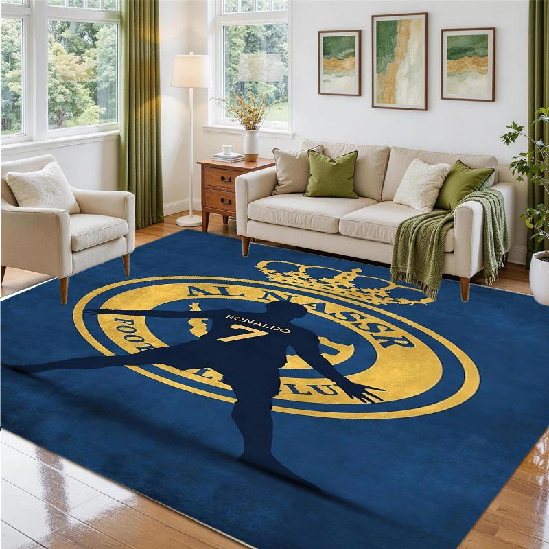 Cristiano Ronaldo Design Crystal Velvet Rug Soft Decorative Mat for Bedroom Entrance