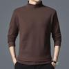 Мужская двусторонняя флисовая футболка с длинным рукавом: Полувысокий воротник, Мягкий начесанный базовый слой для осени и зимы