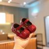 Soft Sole Toddler Girls Princess Shoes 1 Old Baby First Walkers 2026 Low Cut Mary Janes In Beige Black Brown Red