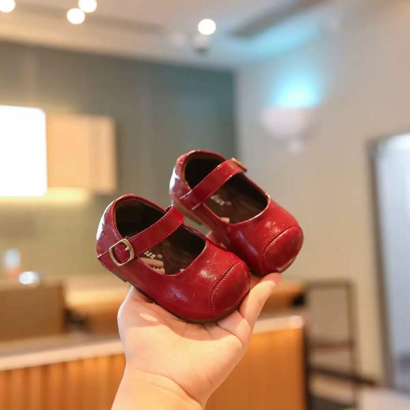 Soft Sole Toddler Girls Princess Shoes 1 Old Baby First Walkers 2026 Low Cut Mary Janes In Beige Black Brown Red