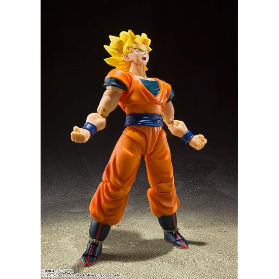 TAMASHII NATIONS S.H.Figuarts Dragon Ball Z Супер Сайян Полная Сила Сон Гоку, Прибл.. 140 мм, ПВХ и А