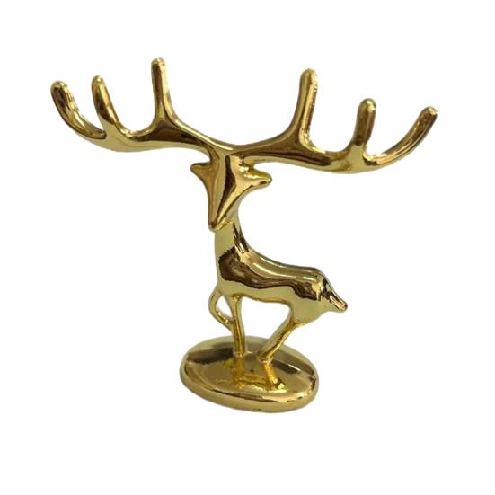 2 шт. винтажный золотой олень орнамент цинковый сплав роскошный лежащий стоячий олень фигурка статуя скульптура настольное украшение дети взрослые