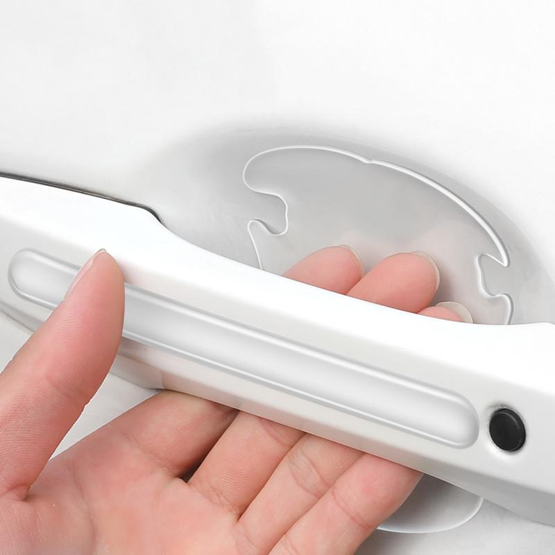 4/8Pcs Car Door Handle Bowl Scratch Protective Stickers Universal Invisible Cars Sticker Handle Anti-collision Protection Strip