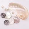 10 шт. пуговиц из натуральной жемчужной ракушки для одежды, швейных принадлежностей, скрапбукинга, поделок, украшений для одежды, круглых пуговиц из ракушки