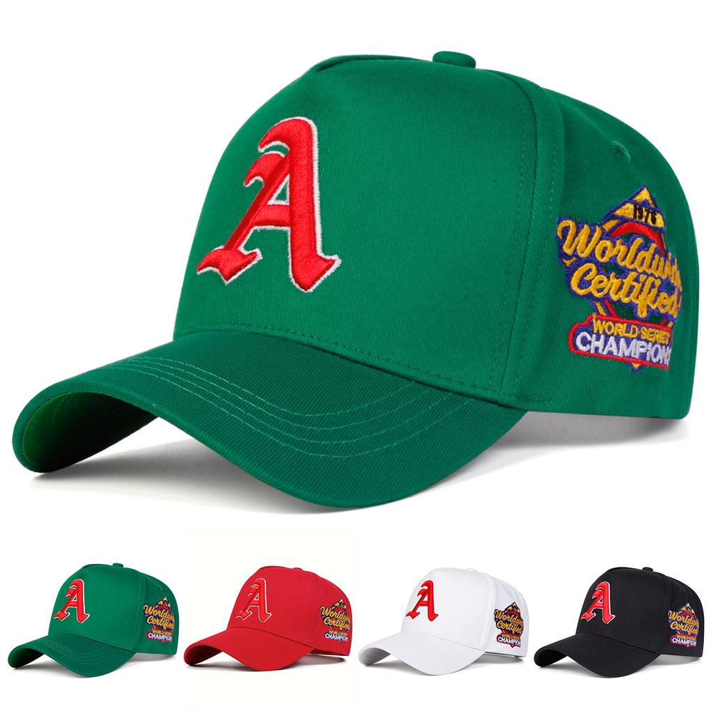 Unisex Gothic Letter A Embroidery Side Worldwide Baseball Caps Outdoor Adjustable Spring and Autumn Casual Sunscreen Hat