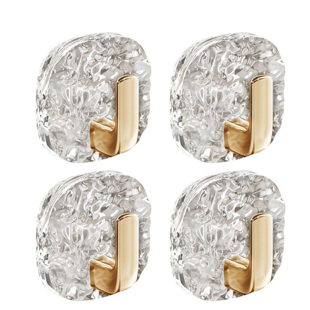 4 шт. Прозрачные крючки для ванной самоклеящиеся вешалки для полотенец и одежды органайзер для двери