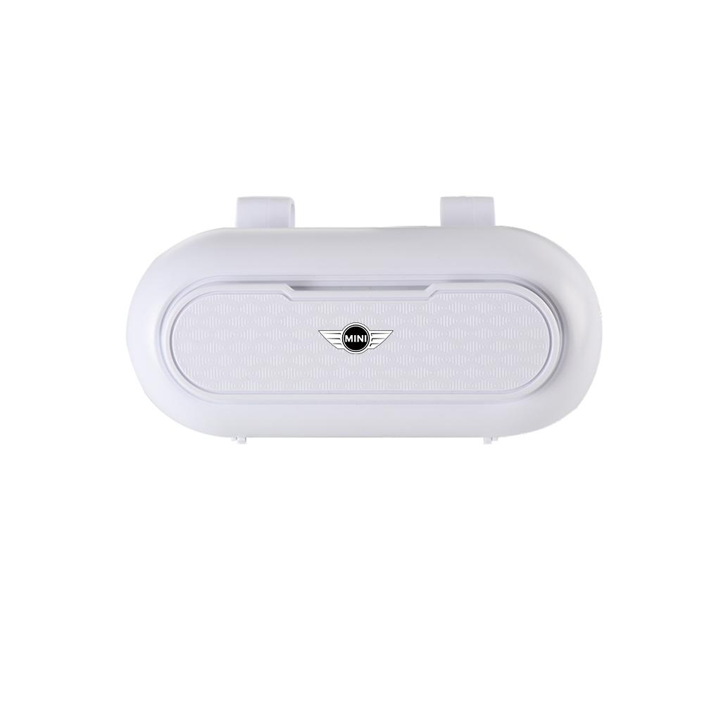 HQZQB1 Car Sun Visor Eyeglass Card Holder Sunglasses Storage Box Case For MINI Cooper S JCW WORKS R55 R56 F55 F56 R57 R58 R59 R50 R60