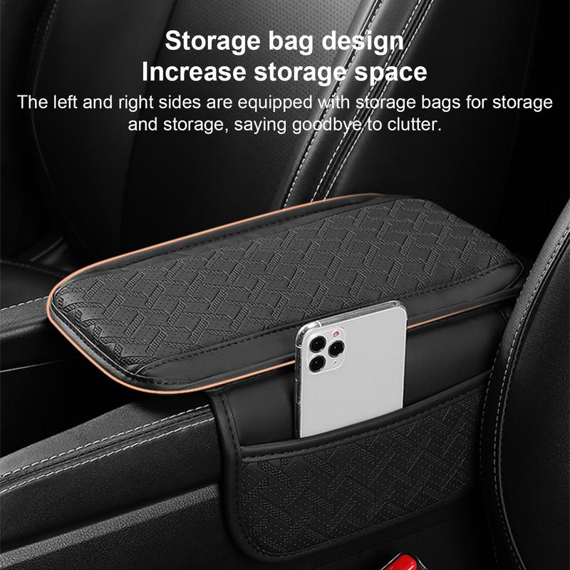 Car Armrest Cover Height Pad With Side Storage Bags Automotive Armrest Arm Support Cushion Protective Pad for Car Interior