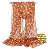 Classic Polka Dot Silk Georgette Scarf - Versatile Summer Sunscreen Shawl