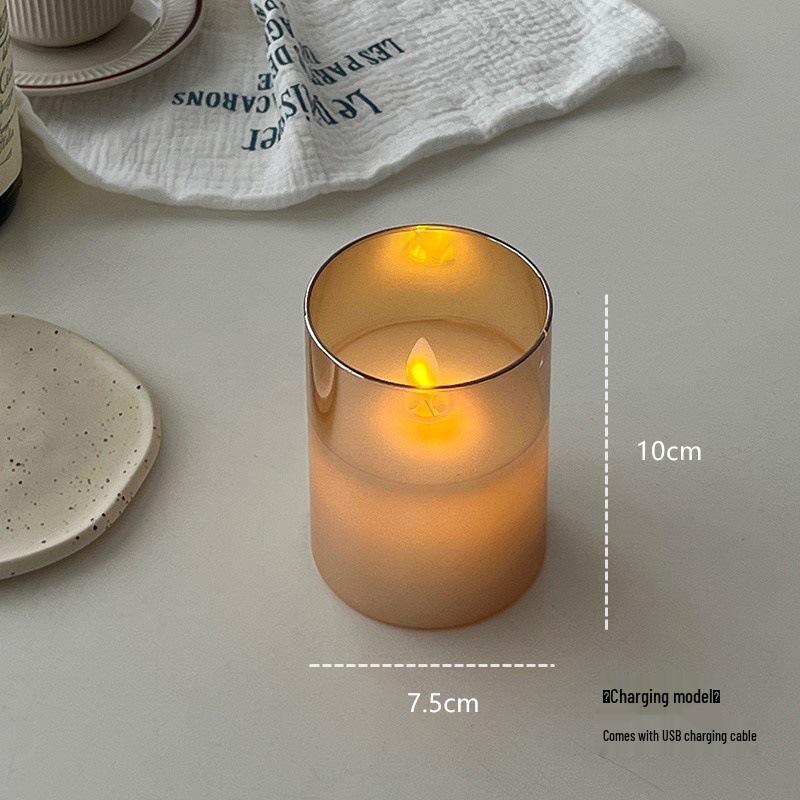 Светодиодная свеча-ночник с качающимся фитилем – Креативное настольное украшение для создания атмосферы в спальне