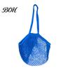 Durable Reusable Storage Sacks Cotton Mesh Grocery Bag, Eco Friendly Foldable String Collapsible Shopping Totes for Travel Lightweight Fruits