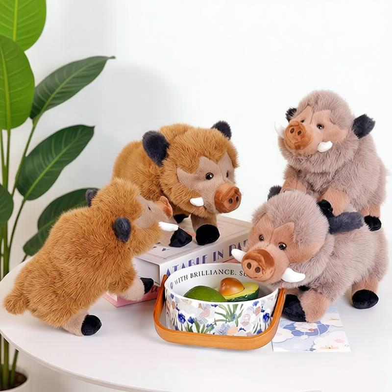 Новая плюшевая игрушка кабан Реалистичная кукла поросенка Пушистая подушка-игрушка кабан Мягкий поросенок животное Плюшевая игрушка подарок на день рождения для детей