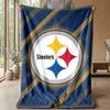 Pittsburgh Steelers Flannel Fleece Blanket Cozy Warm Throw Blanket For Couch Bed Travel All Season Use