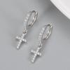 Diamond-Studded Unisex Cross Hip-Hop Ear Cuffs - European & American Style Zircon Hoops