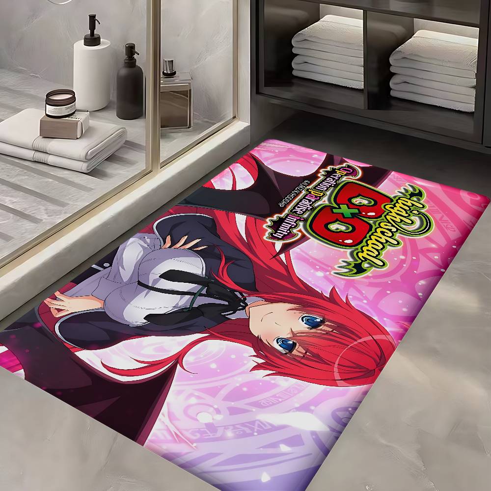 H-High S-School DxD Anime Entrance Door Mat Nordic Style Home Doormat Bathroom-Toilet Mats Bedroom Hotel Decor Mat