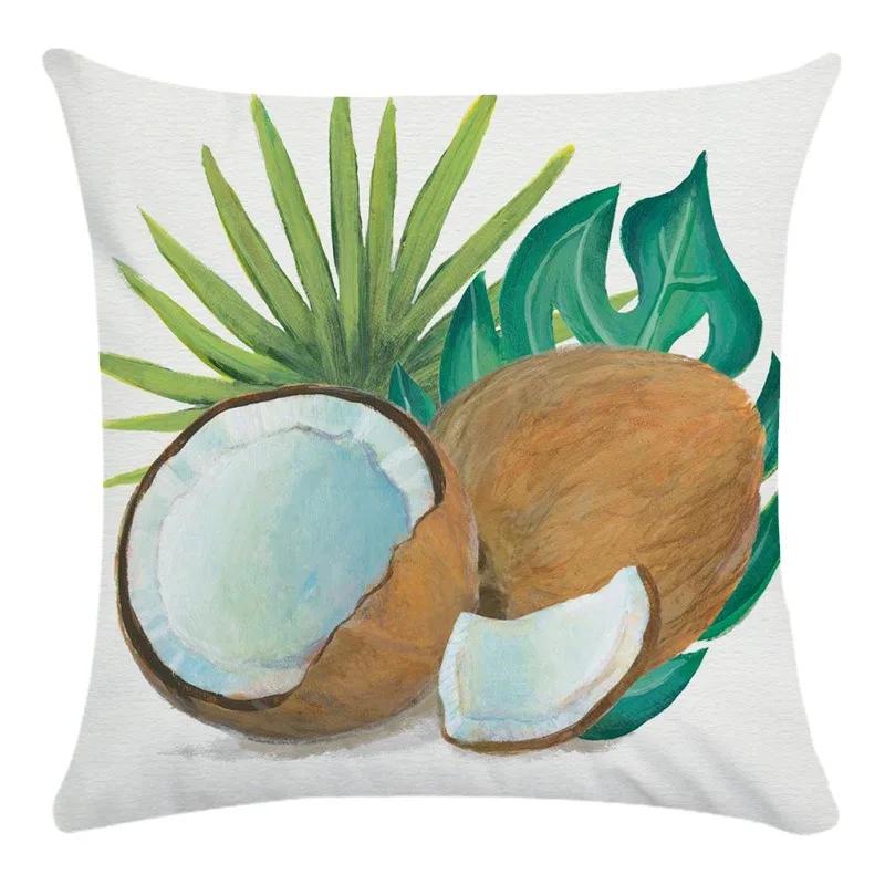 Тропическое растение Кокосовый узор Принт Супермягкая Наволочка-подушка Модный Домашний декор Чехол на подушку для сиденья в офисе