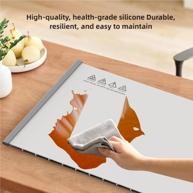 TINSOL 220V Flexible Silicone Food Heating Pad Foldable Food Heating Tray Electric Food Heating Pad Smart Thermostat Tableware