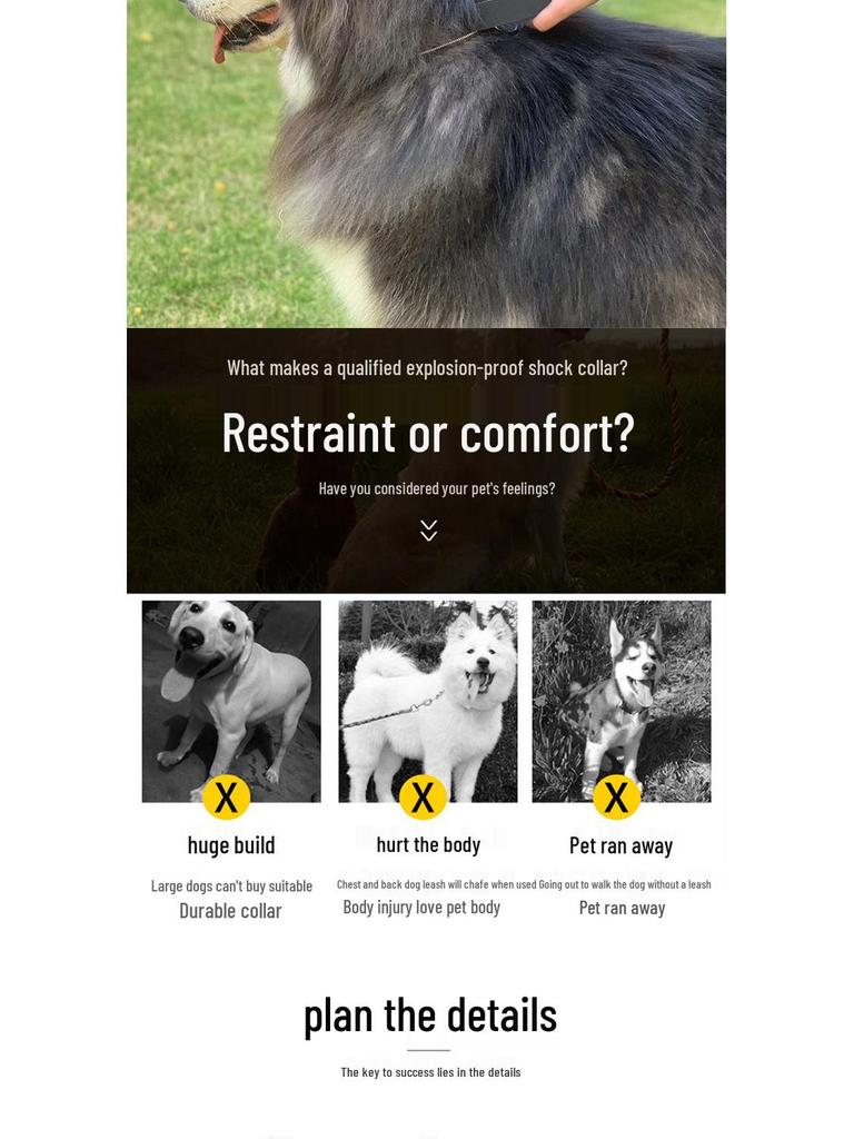 Tactical Adjustable Dog Collar & Leash - Outdoor Explosion-Proof Training Collar.