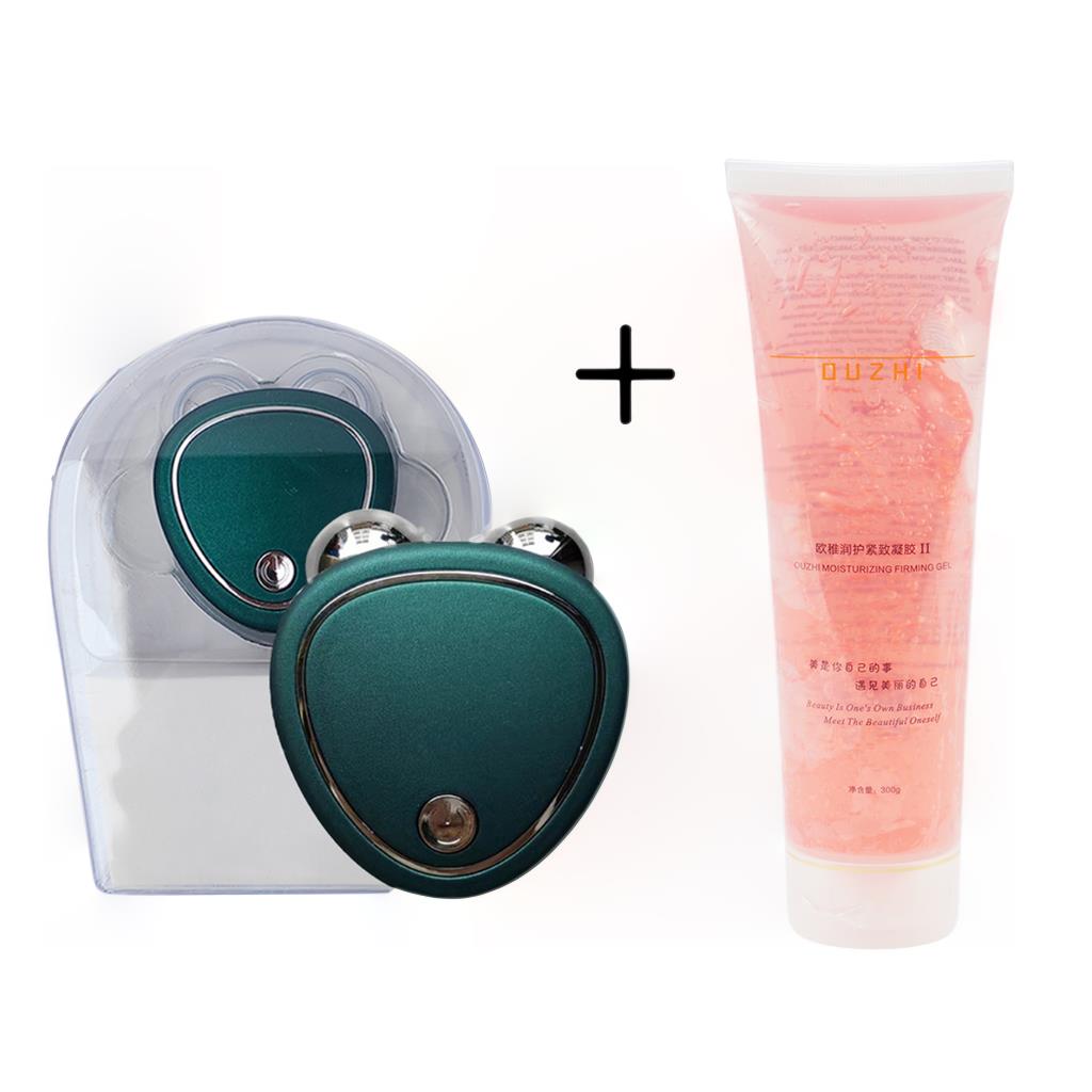 Beauty Massager Холодный гель Микротоковая подтяжка лица V-образный ролик против морщин Подтяжка кожи Омоложение Подтяжка лица Похудение